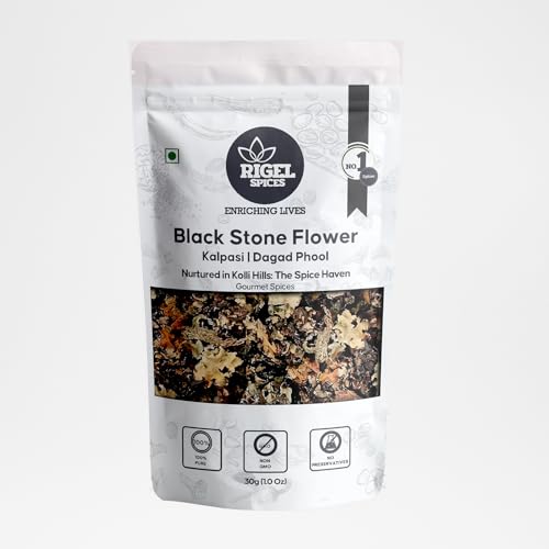 Rigel Spices | Kalpasi 30g | Black Stone Flower | Unique Spice for Authentic Indian Flavors