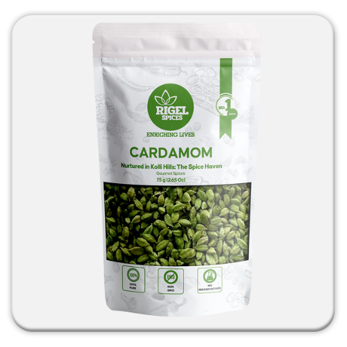 Green cardamom pods 75g harvested from Kolli Hills