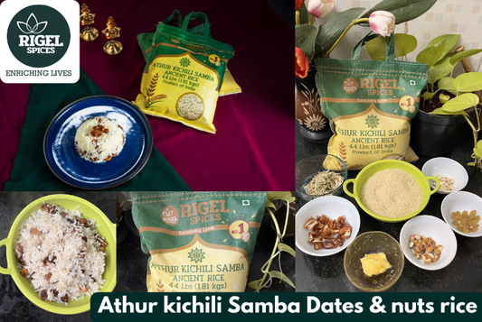 Athur Kichili Samba Dates &amp; Nuts Rice – Healthy Traditional Sweet Rice Recipe