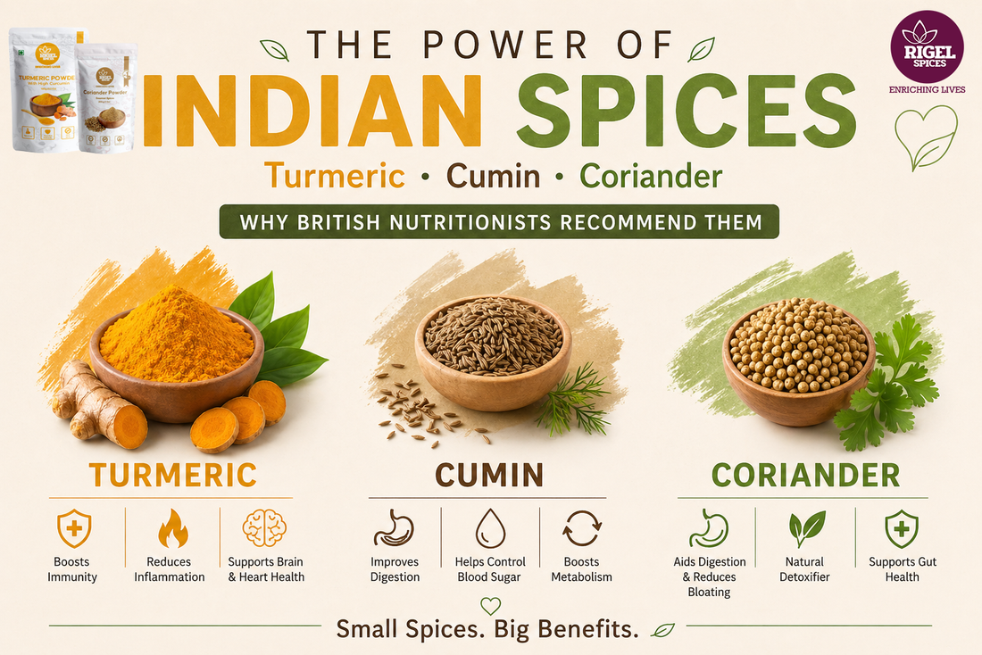 Health Benefits of Turmeric, Cumin, and Coriander — Why British Nutritionists Recommend Indian Spices