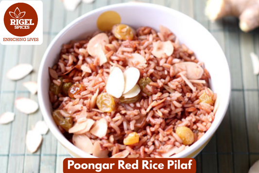 Poongar Red Rice Pilaf Recipe – Healthy Traditional South Indian Red Rice Dish