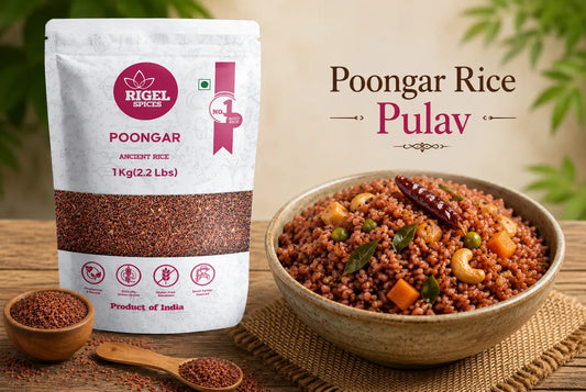 Poongar Rice Vegetable Pulao Recipe | Healthy Traditional Rice | Rigel Spices