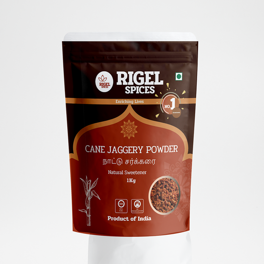 Rigel Spices Cane Jaggery powder 1Kg | Naatu Sakarai | Natural Sweetener | No Preservatives | No Added Flavors