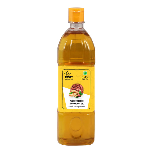 Rigel Spices | Naturally Milled Cold Pressed Groundnut Oil (1 L) | No Preservatives