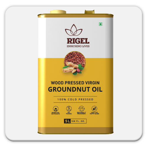 Groundnut Oil in a Eco-Friendly Tin (5L Tin)| Naturally Milled Cold Pressed | No Preservatives | Naturally Milled Cold Pressed