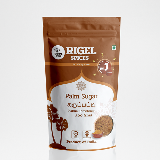 Rigel Spices | Palmyra Palm Jaggery 500 g| Palm Sugar: Naturally Crafted, Unbleached, and Chemical-Free Sweetness