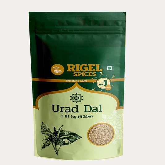 Rigel Spices | Urad Dal (2Kg) | Whole white | Rich in Protein