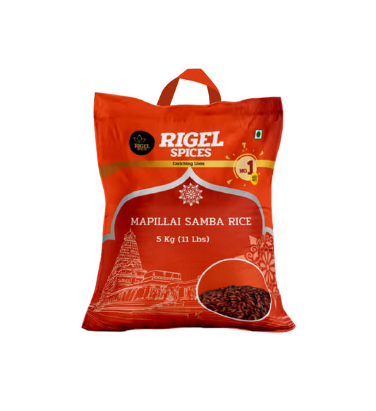 Rigel Spices | Mappillai Samba Red Rice 5kg | 12+ Months Aged | Bridegroom Rice | Gluten Free | Ancient Red Rice