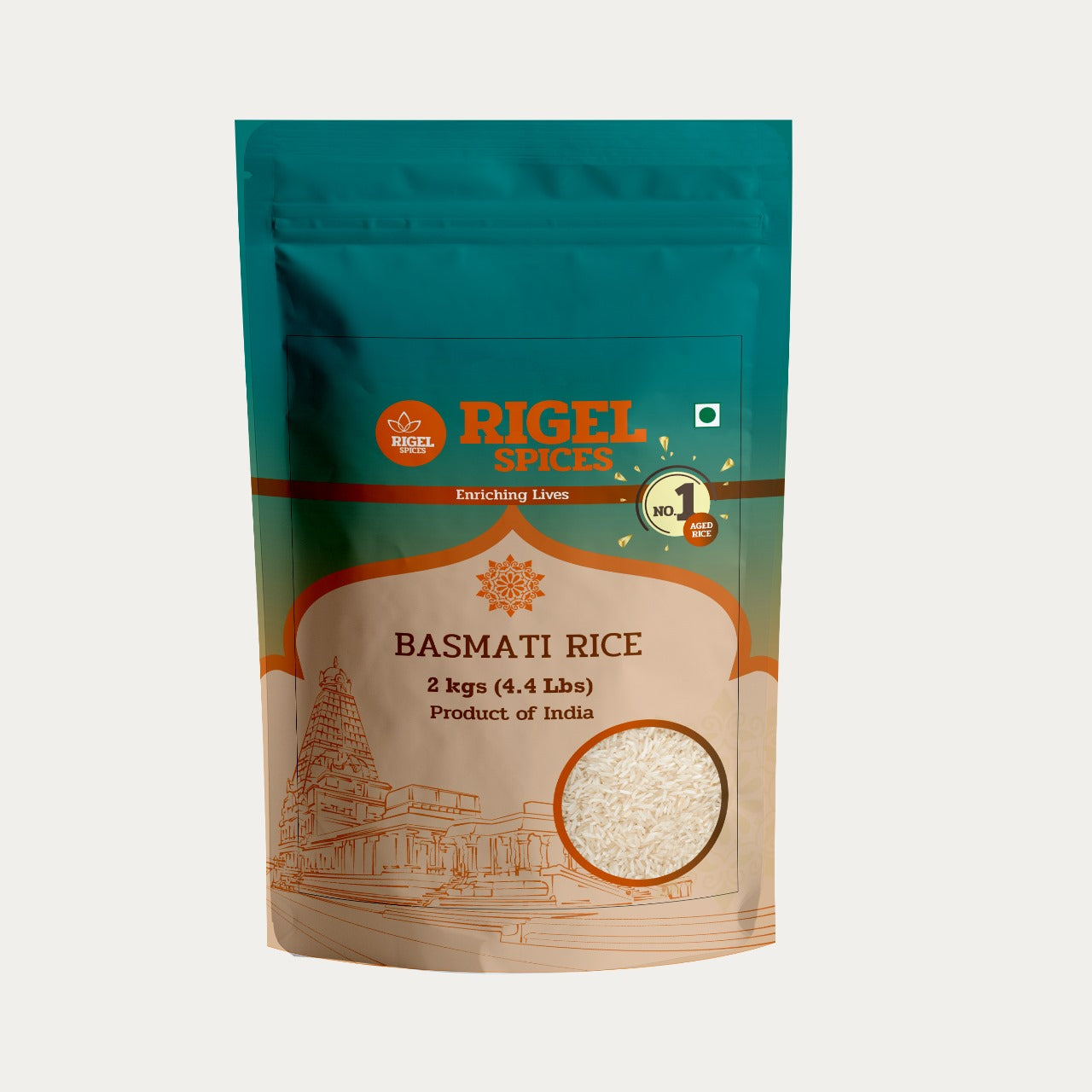 Rigel Spices Basmati Rice - 2kg | Authentic Long-Grain Fragrant Rice for Fluffy & Aromatic Meals | Ideal for Biryani, Pulao, and Special Occasions