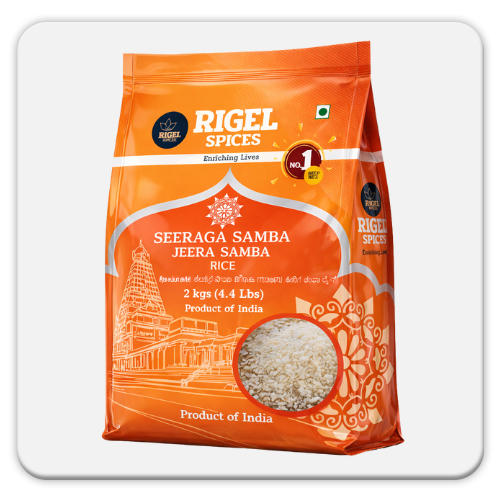 Seeraga Samba Rice 2kg – Aromatic Aged Short Grain Rice | Rigel Spices