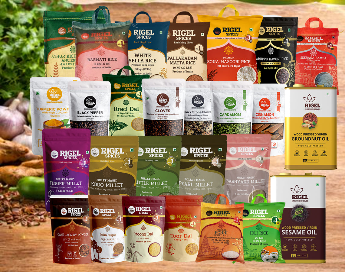 Complete Family Large Grocery Bundle – Premium Rice, Millets, Pulses & Pantry Pack