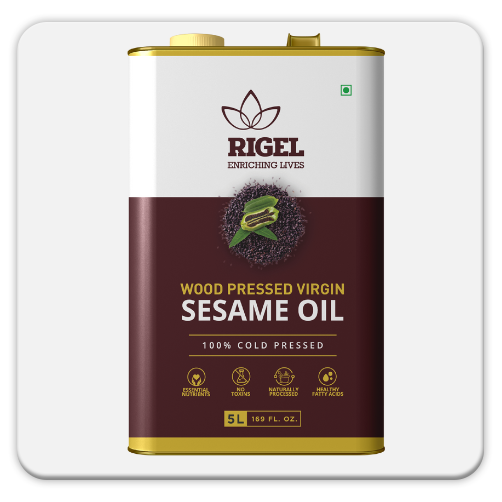 Sesame Oil 5L Tin Cold Pressed Natural Cooking Oil
